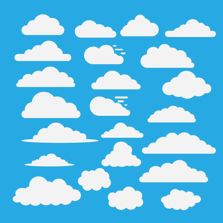 Vector Gratis koleksi awan datar