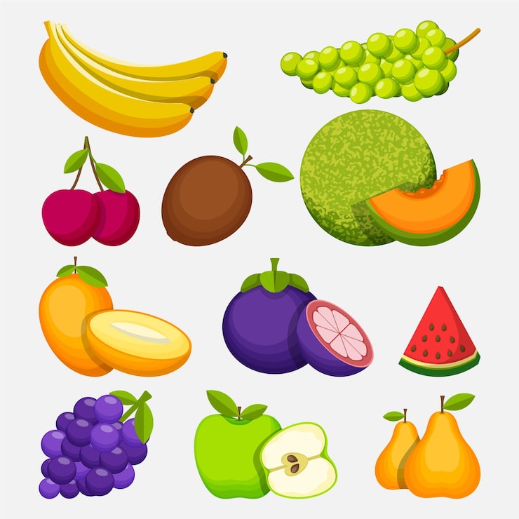 Vector Gratis koleksi buah datar