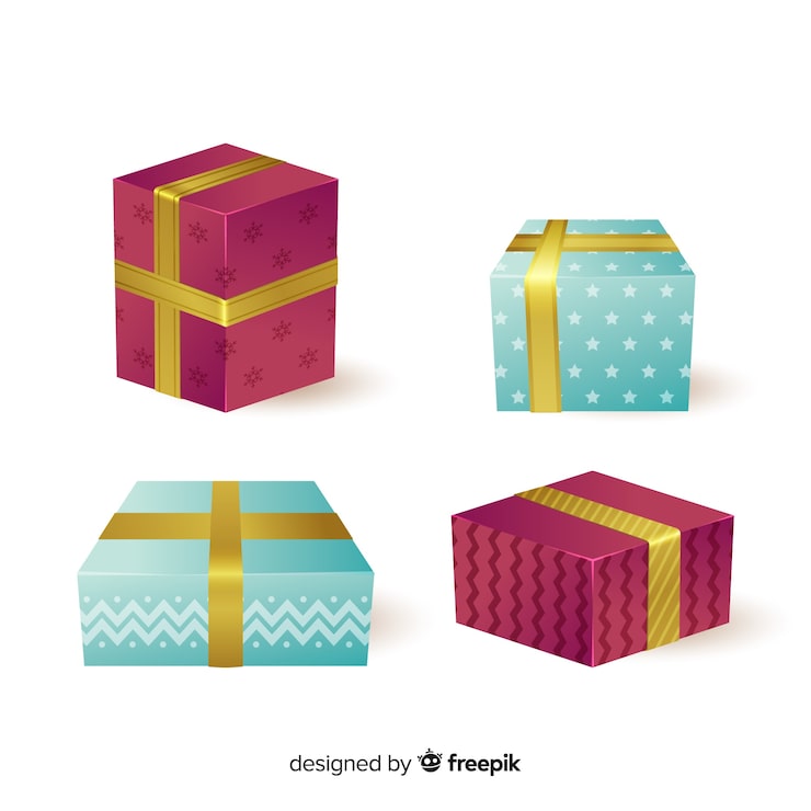 Vector Gratis koleksi hadiah natal