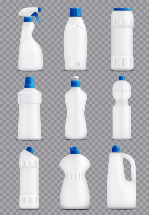 Vector Gratis koleksi kemasan botol deterjen