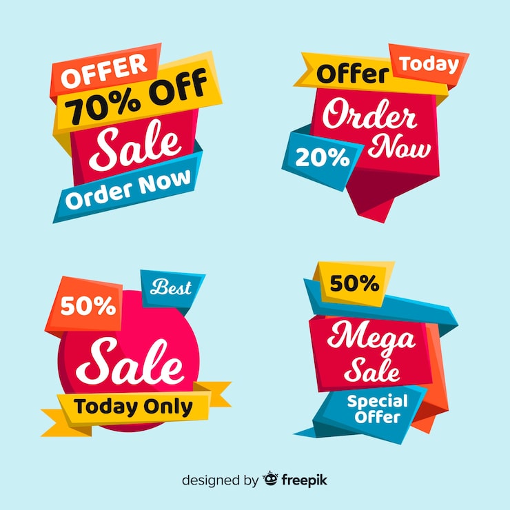 Vector Gratis koleksi label obral