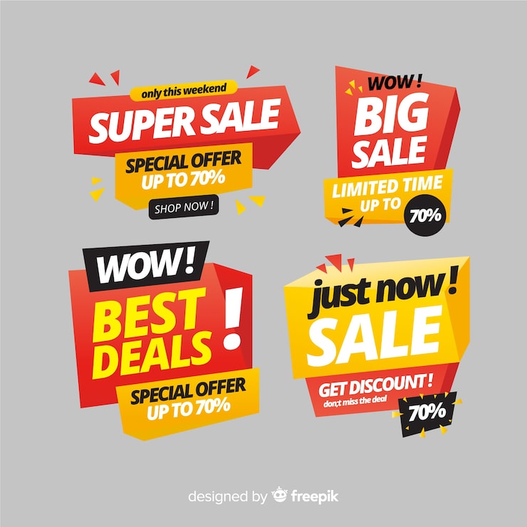 Vector Gratis koleksi templat spanduk penjualan abstrak
