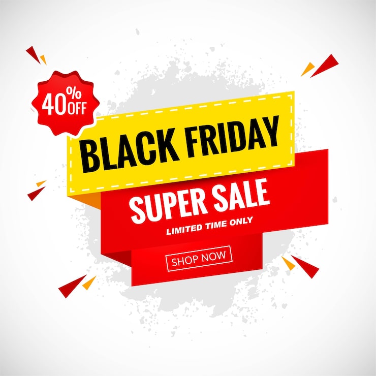 Vector Gratis label promosi penjualan black friday