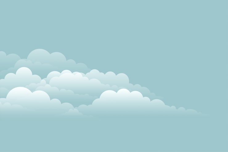 Vector Gratis latar belakang awan elegan pada desain langit biru