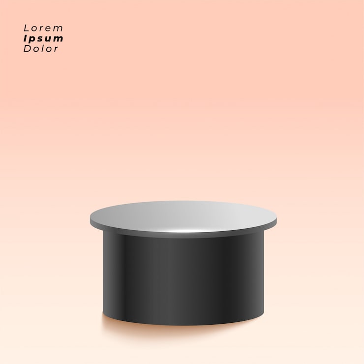 Vector Gratis latar belakang dudukan display hitam 3d