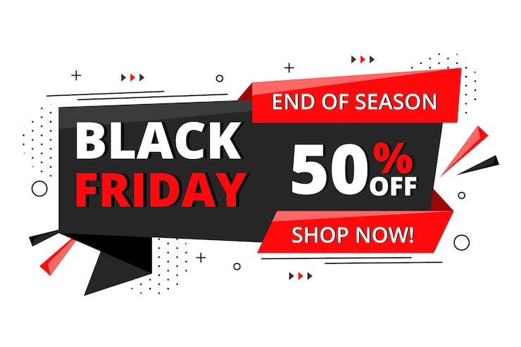 Vector Gratis latar belakang penjualan black friday datar