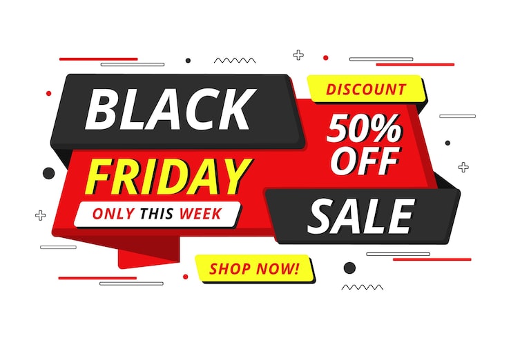 Vector Gratis latar belakang penjualan black friday datar