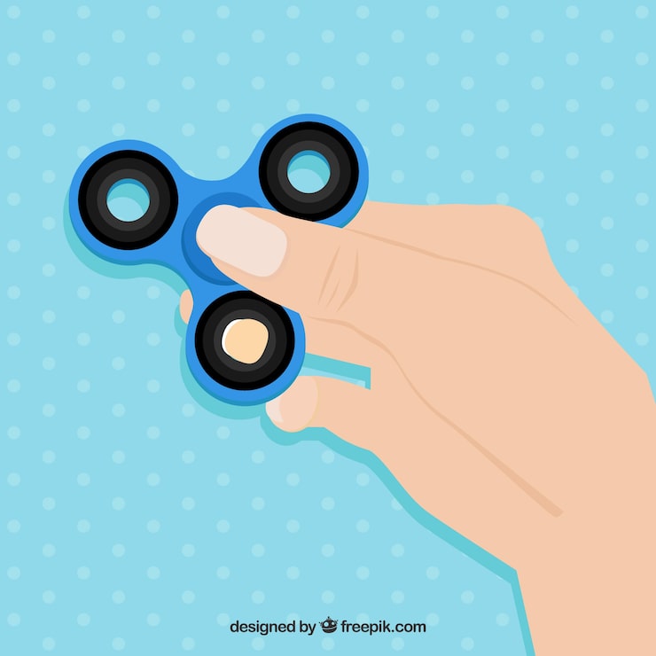 Vector Gratis latar belakang tangan dengan pemutar biru