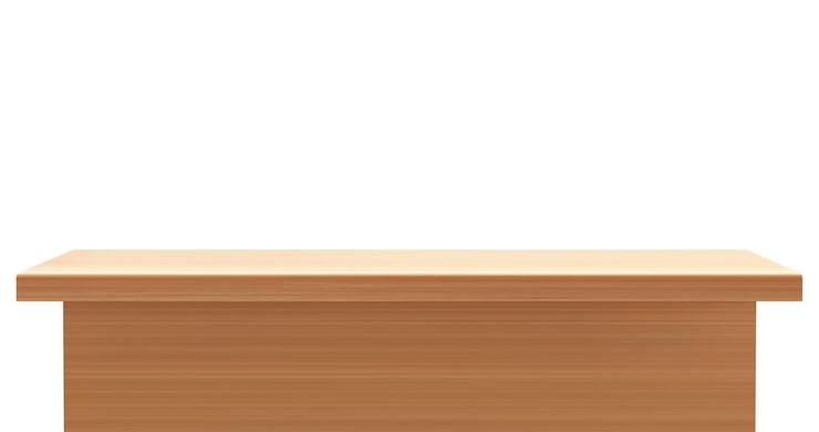 Vector Gratis meja countertop 3d kayu coklat muda