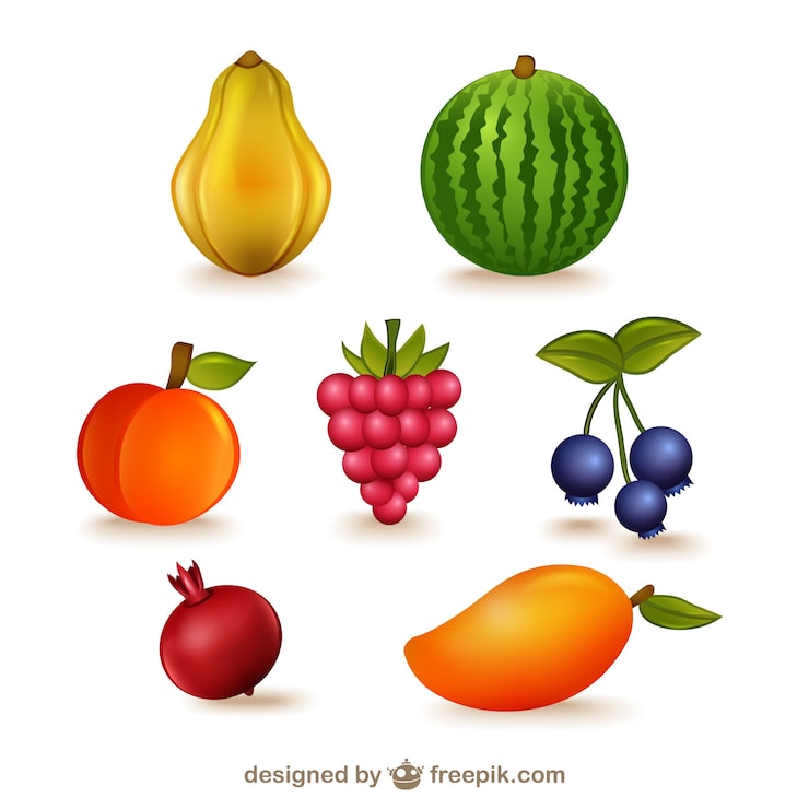 Vector Gratis pak ilustrasi buah-buahan