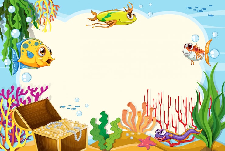 Vector Gratis perbatasan bawah laut