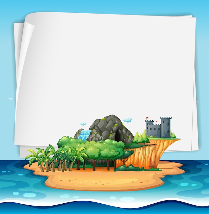 Vector Gratis pulau dan papan nama