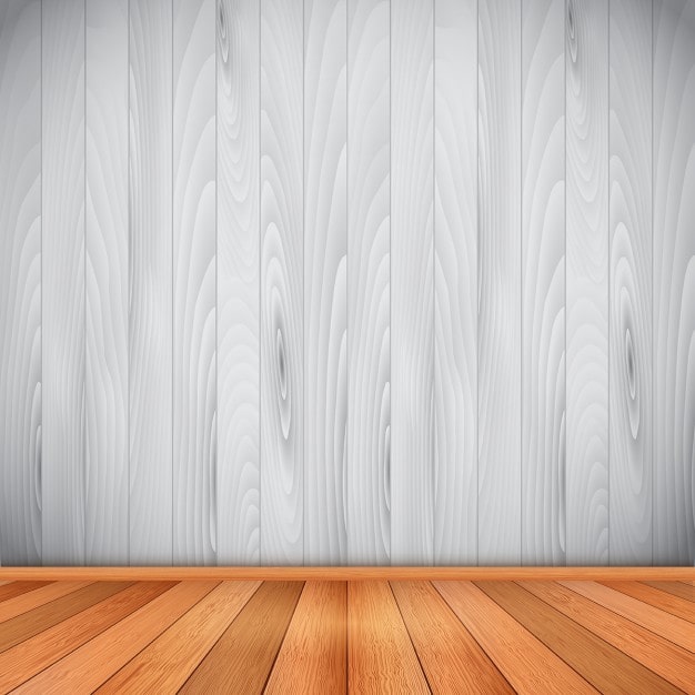 Vector Gratis ruangan kosong dengan lantai dan dinding kayu
