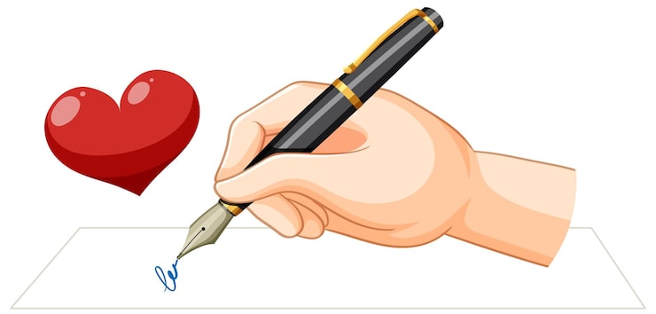 Vector Gratis tangan manusia menulis di atas kertas