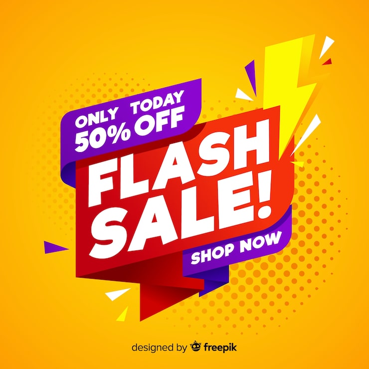 Vector Gratis templat banner promosi obral abstrak