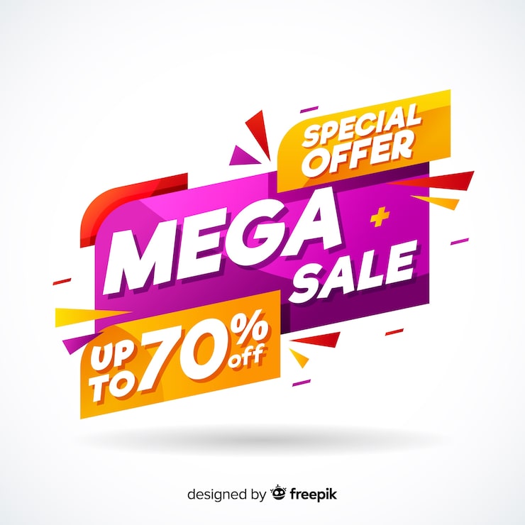 Vector Gratis templat banner promosi obral abstrak