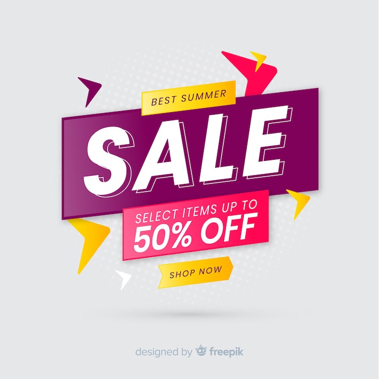 Vector Gratis templat banner promosi obral abstrak