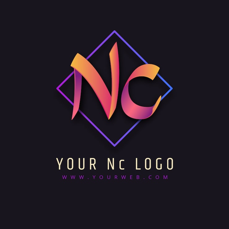 Vector Gratis templat logo cn profesional kreatif