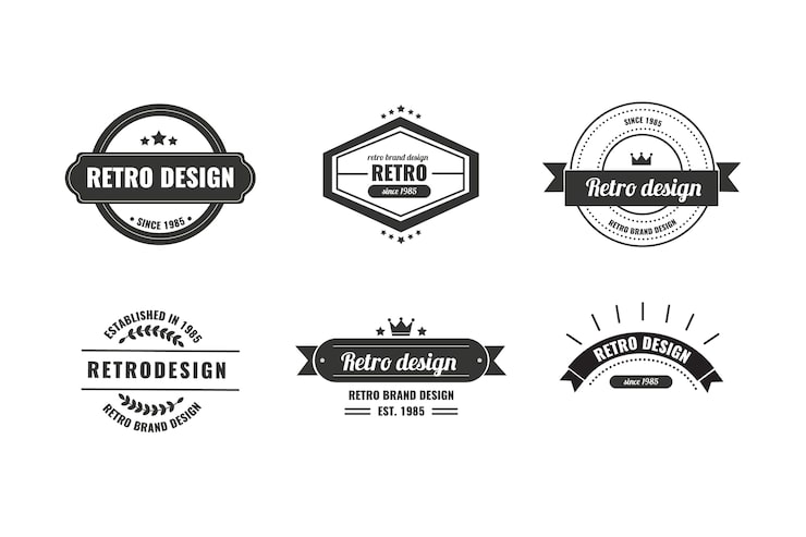 Vector Gratis templat logo identitas perusahaan vintage