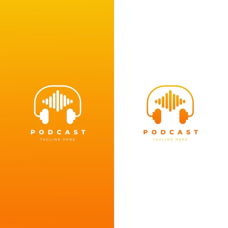Vector Gratis templat logo podcast detail