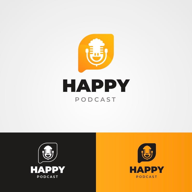 Vector Gratis templat logo podcast detail