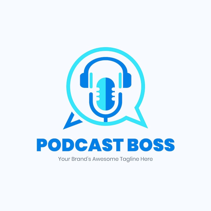 Vector Gratis templat logo podcast detail