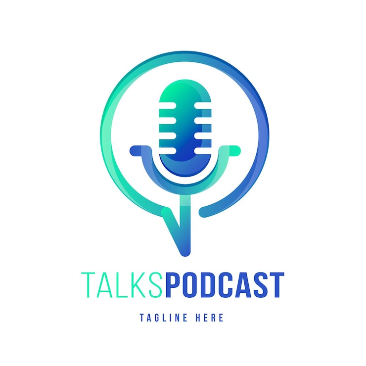 Vector Gratis templat logo podcast detail