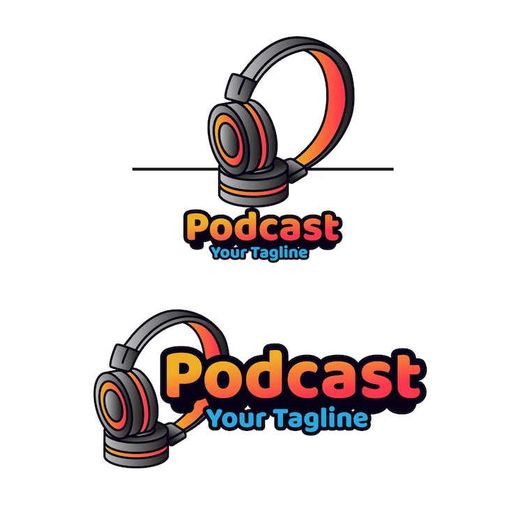 Vector Gratis templat logo podcast talk