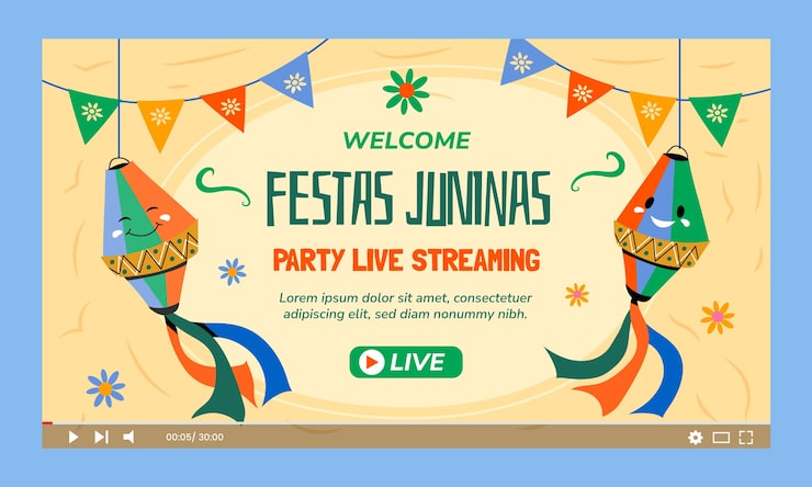 Vector Gratis thumbnail youtube festas juninas datar