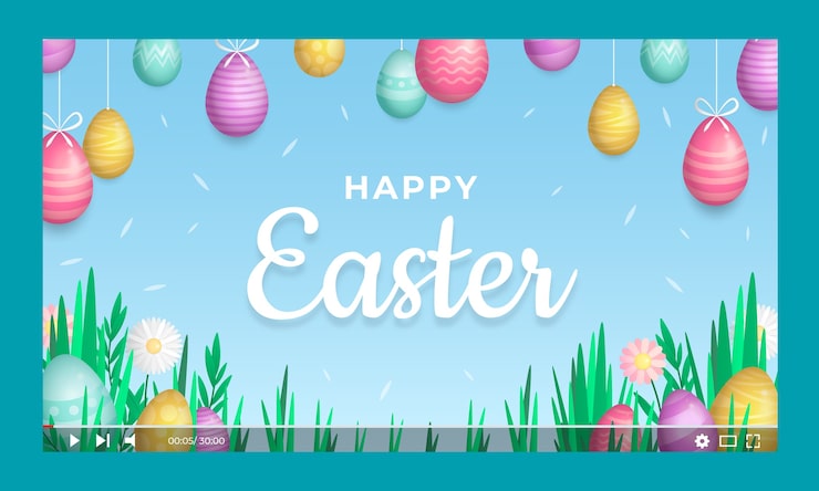 Vector Gratis thumbnail youtube paskah dengan gradien