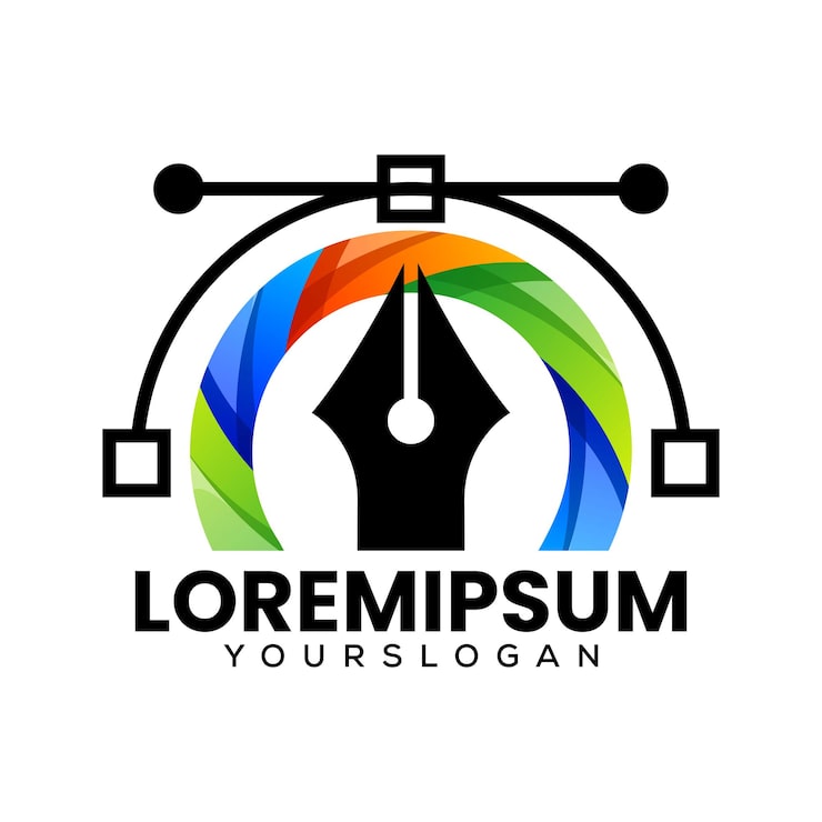 Vector desain logo ikon alat pena