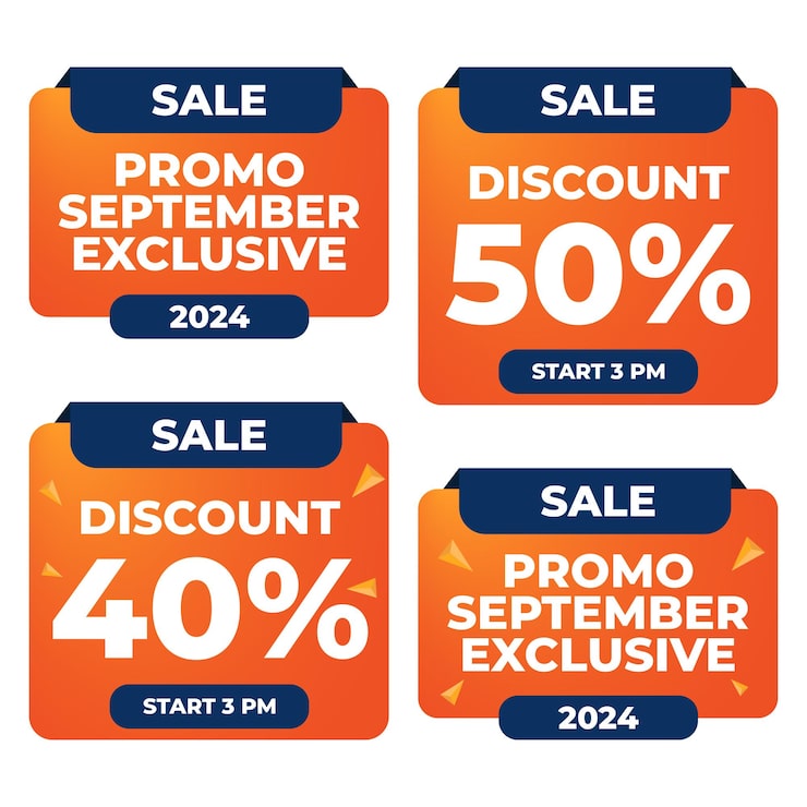Vector desain pop up promo penjualan september