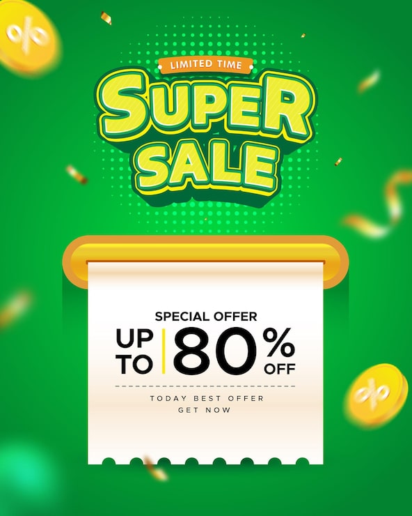 Vector desain templat banner super sale