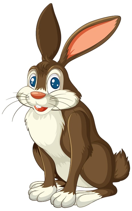 Vector ilustrasi kelinci kartun ceria