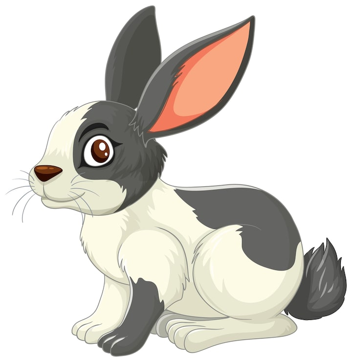 Vector ilustrasi kelinci kartun lucu
