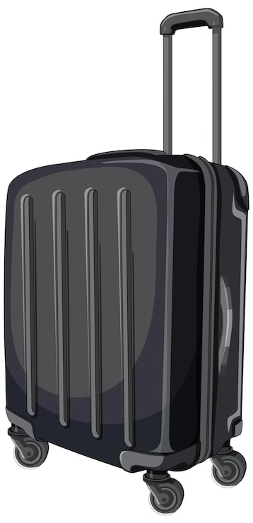Vector ilustrasi koper bergulir modern
