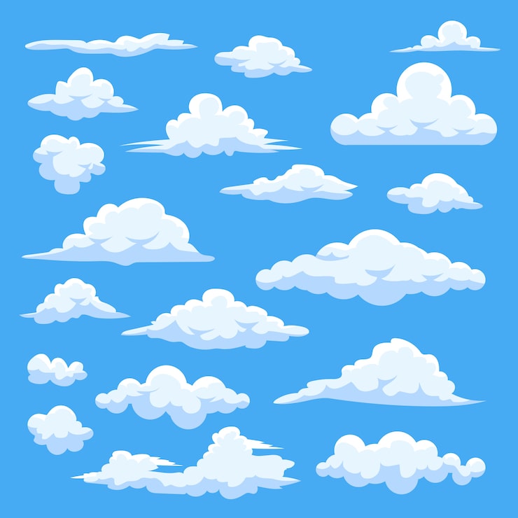 Vector koleksi set awan