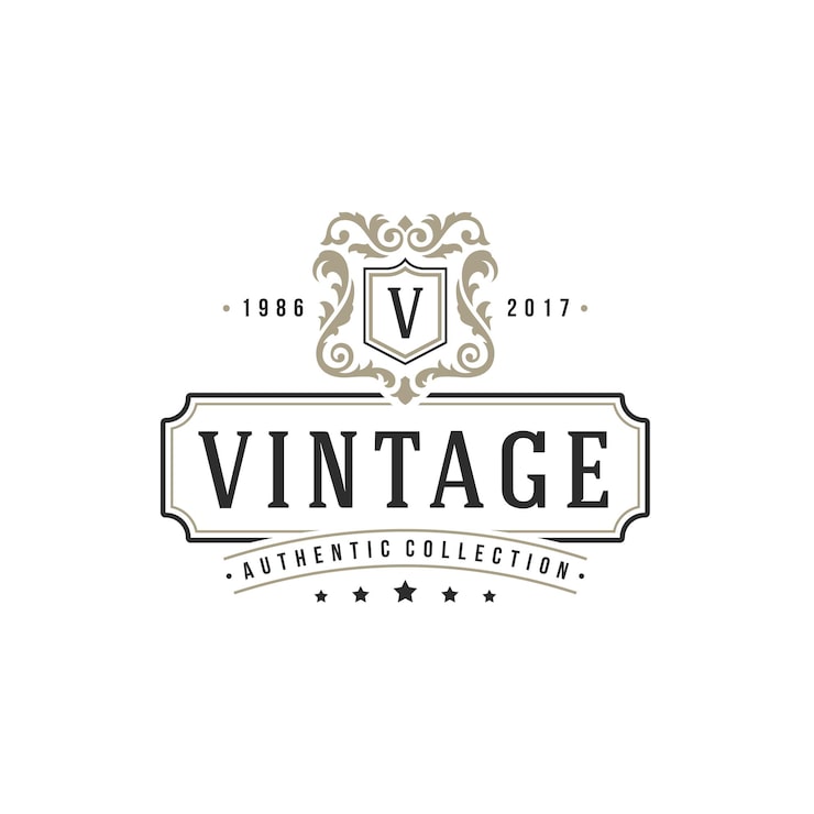 Vector objek vektor templat logo monogram mewah untuk desain logotipe atau lencana ilustrasi bingkai ornamen kerajaan vintage trendi yang cocok untuk butik mode, alkohol, atau merek hotel