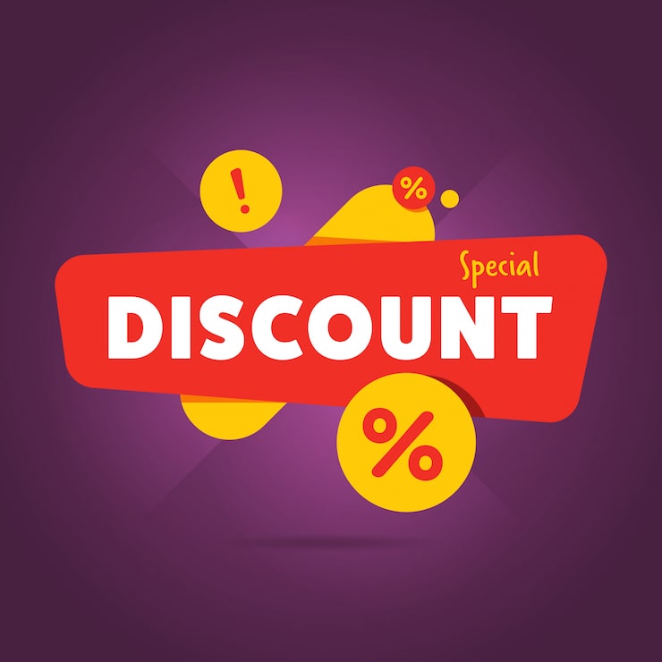 Vector spanduk promo iklan diskon khusus