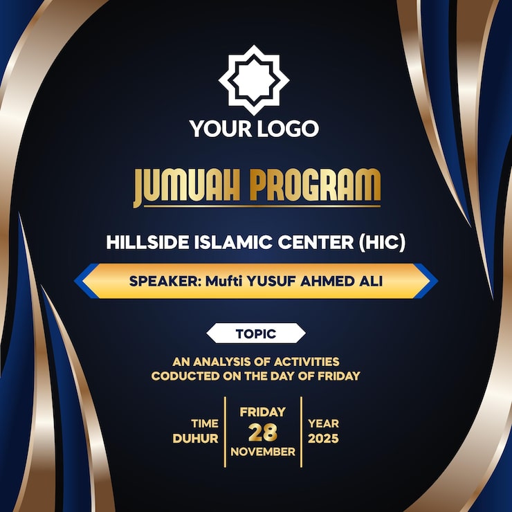 Vector unggahan media sosial islami program jumuah