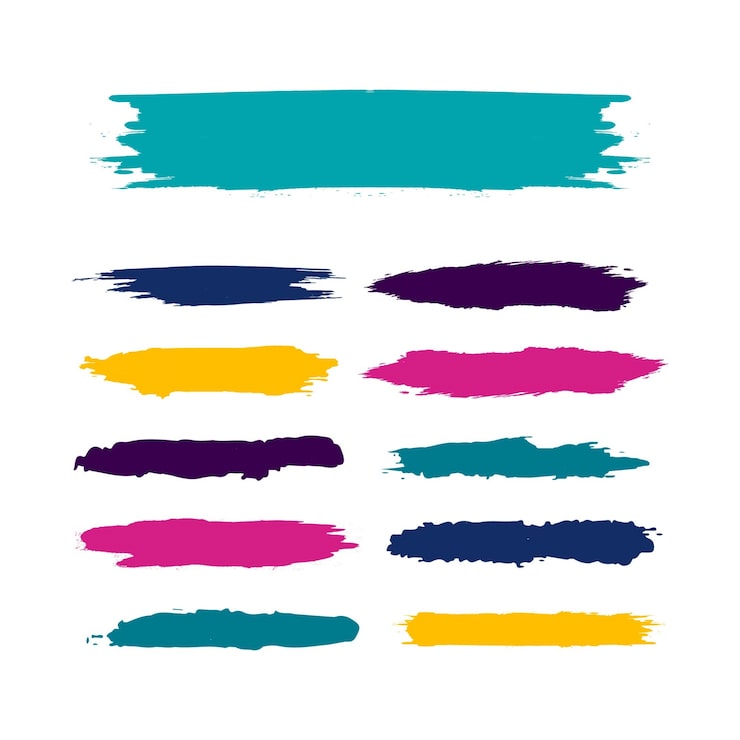 Kostenlose Vektor aquarell-pinsel-set