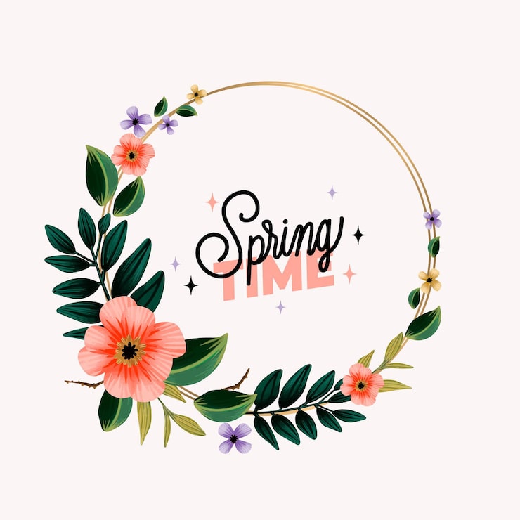 Kostenlose Vektor blumenrahmenschablone des aquarellfrühlings