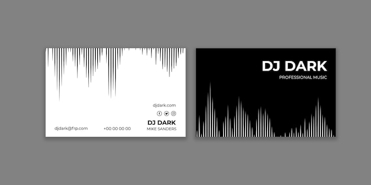 Kostenlose Vektor dj-visitenkarten-template-design