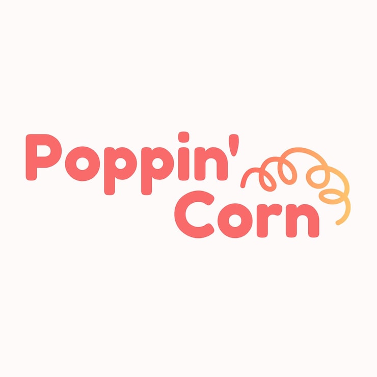 Kostenlose Vektor entwurf der vorlage für das popcorn-logo
