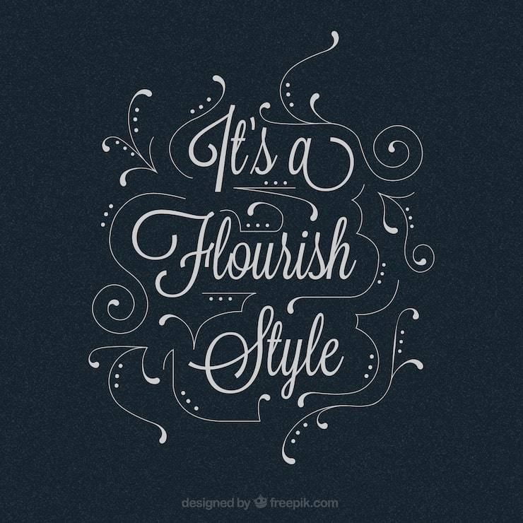 Kostenlose Vektor flourish-schriftzug