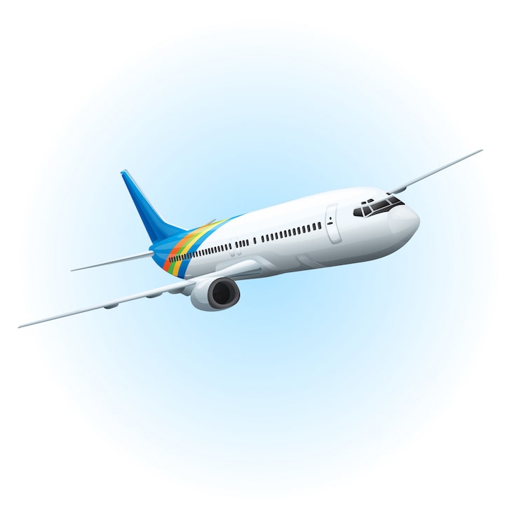 Kostenlose Vektor flugzeug am himmel