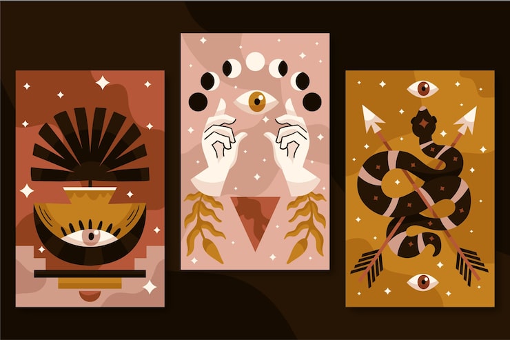 Kostenlose Vektor handgezeichnete boho-cover-kollektion