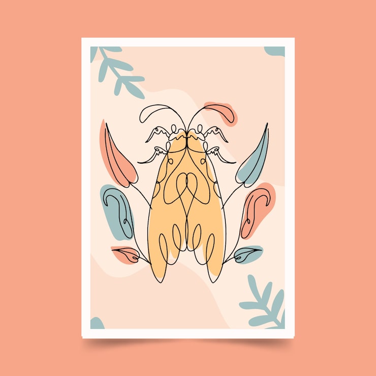 Kostenlose Vektor handgezeichnete einzeilige kunstillustration