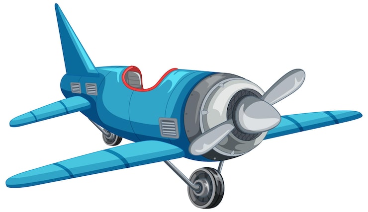 Kostenlose Vektor isolierte jet-flugzeug-cartoon