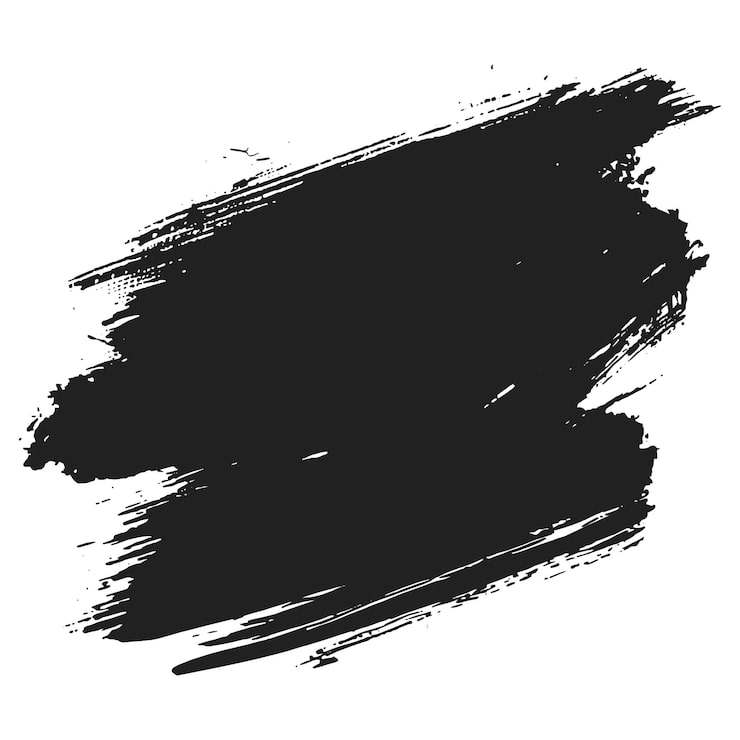 Kostenlose Vektor moderne schwarze pinselstriche auf weißem hintergrund